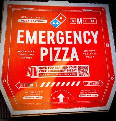 Have you had your emergency pizza?