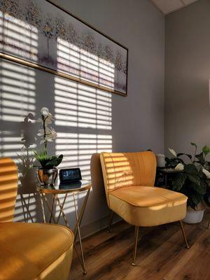 The Thrive Massage Therapy lobby in Parker J. Studios.