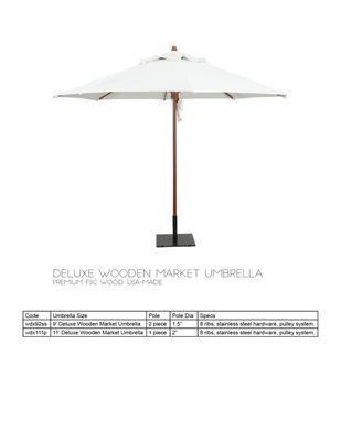 Deluxe Wooden Market Umbrella