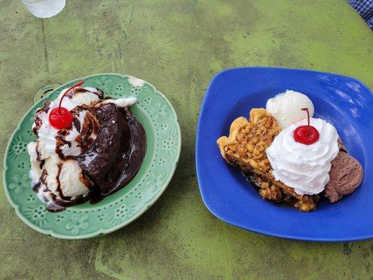 Cherry chocolate cake and Walnut pie