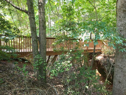 Neighborhood bridge Renovation and new coat of stain