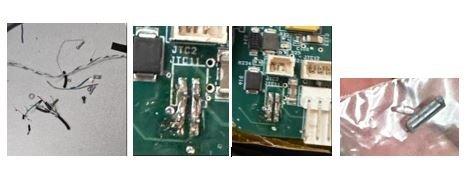 Inside the laser where parts were missing, broken, and or bypassed.  Potentially harmful to patients.