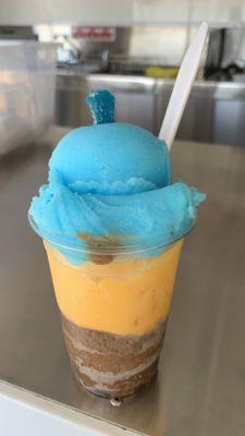 Blue Bomb (Blue Raspberries), Mango, Chocolate