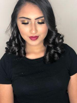 Sultry prom makeup