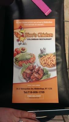 Front to-go menu cover