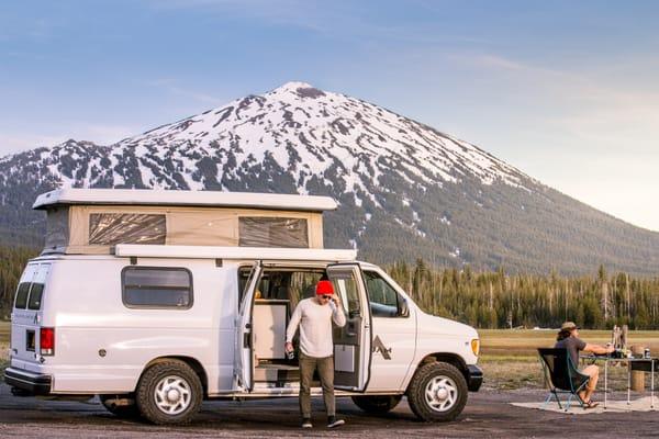 "First time setting up the van and 30 seconds later were sitting around having our first beer!" - @kolekrieger