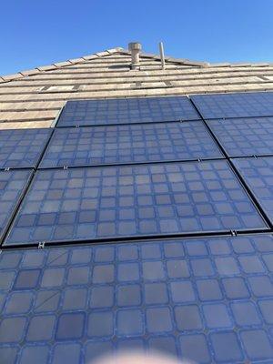 Solar panel cleaning