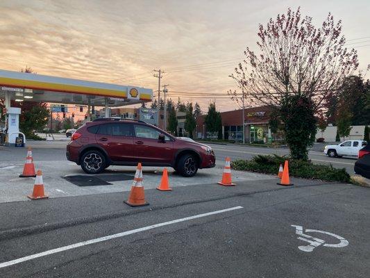 Owner blocking delivery access to another business