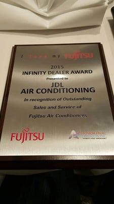 Congrats JDL  Air Conditioning for recognition of Outstanding Sales and Services!!! Made it to the top with all the BIG DOGS!!!