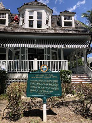 Back side and historical marker