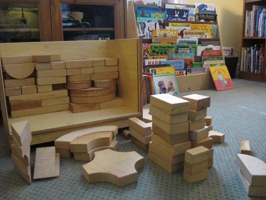 Blocks and books.