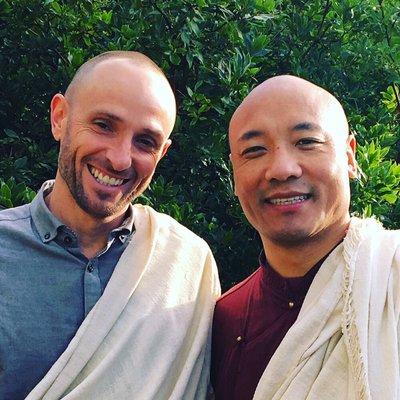 Jordan and his teacher, Anam Thubten, Rinpoche.