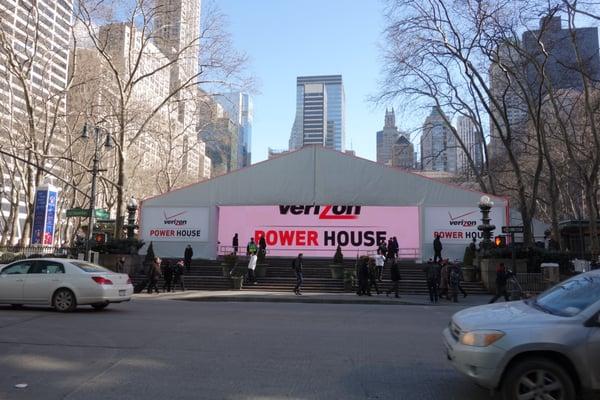 Across 6th Ave. from the Verizon Power House