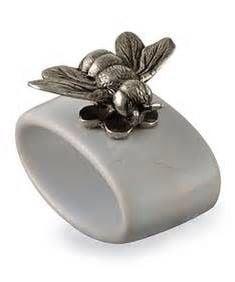 Bee Top Stoneware Napkin Ring