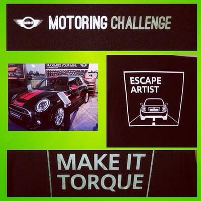 Snagged two t-shirts.  My hubby got the Make it Torque one.  Minis are so much more fun than just driving.