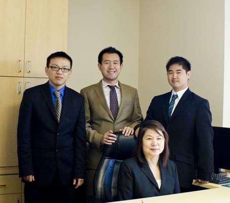 Attorneys (from left): David Seto, Kevin Qi, Stella M. Shih, James S. Shih