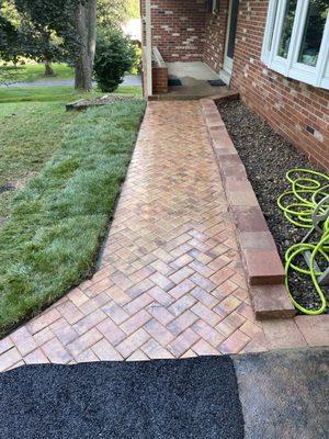 Beautiful patio walkway we installed.