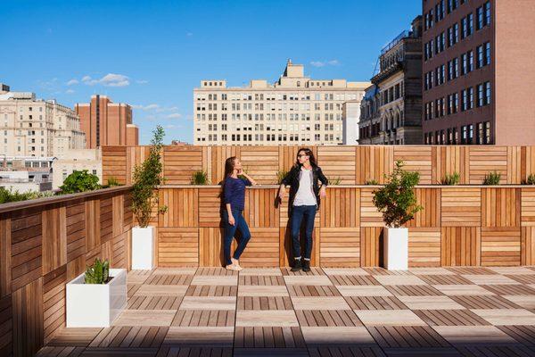 Rooftop overlooking the city