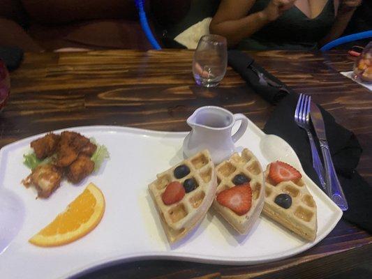 Chicken and waffles