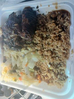 Large jerk Chicken Dinner only $10 on point