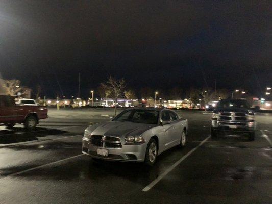 Parking lot at night