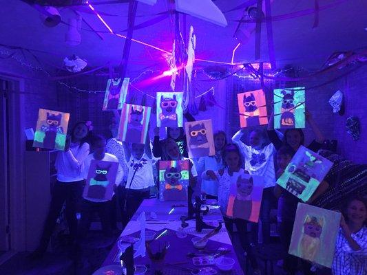 Glow Paint Birthday Party