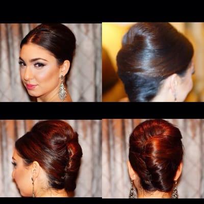 Sexy and sophisticated up-do and classic smokey eye for this amazing beauty! Book your next special event with me!