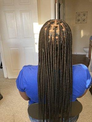 Small knotless braids booty length regular density