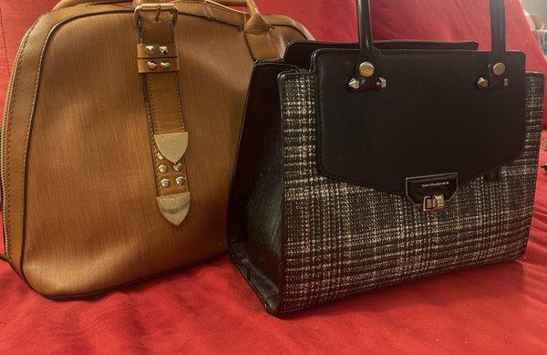 Designer "vegan" purse and laptop bag.