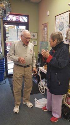 Two customers break out in song!