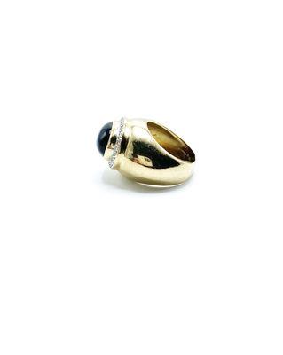 Onyx cabochon ring circa 1970.