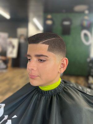 Taper combover cut by @smooth__blendz