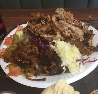 The beef shawarma platter. Pic does not include the pita, hummus and tahini sauce in a separate plate