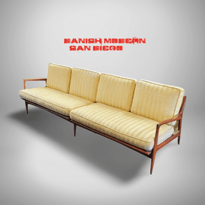 1958 Ib Kofod-Larsen for Selig rare four-seater sofa.