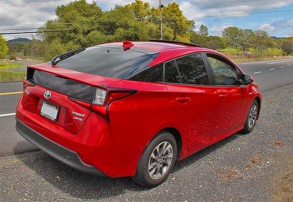 2019 Prius Limited, window tint.