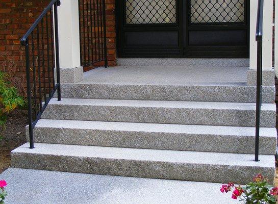 Solid granite stairs