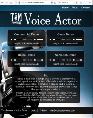 Voice Actor's website