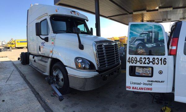 On site wheel alignment