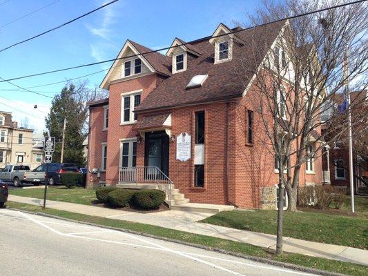 Our offices at 201 N. Jackson St. in Media, PA.  Off-street parking is next to the building.