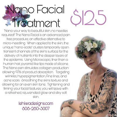 Nano your way to beautiful skin, a great alternative to microneedling.  Most effective with zero down time!