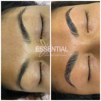 Brow tint and laminate