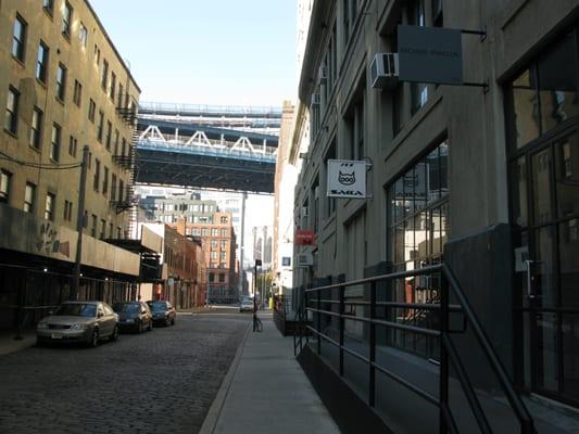 external view of the gallery from the corner of Jay & Plymouth