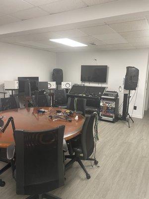 Main studio area for developing songs