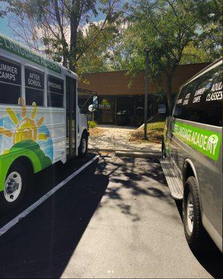 We pick up our after-schoolers from 7 different schools and give them yummy snacks to fuel the rest of their language learning day!