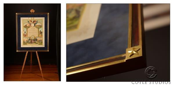 Finished corner frames look elegant and make a statement on any piece.