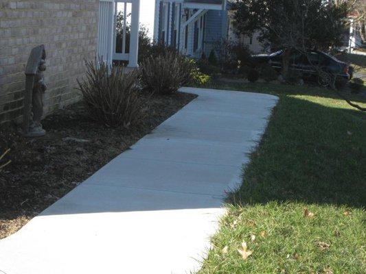 New sidewalk, curb, and other concrete services.