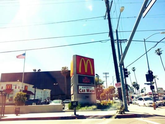 Corner of Sherman Way and Sepulveda, adjacent to McDonald's.