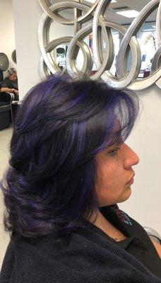 Purple highlights