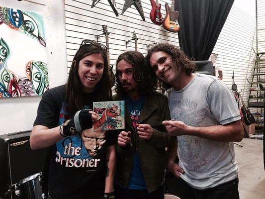 HABITS stopped by to deliver an autographed copy of their new album