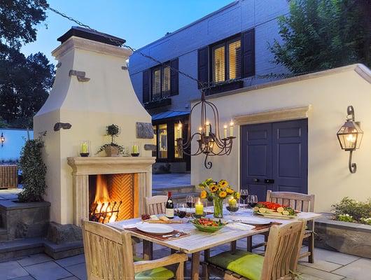 French-country DC backyard oasis. Photo by Judy Davis